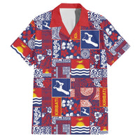 Kiribati Tekeraoi n te Kiritimati Family Matching Short Sleeve Bodycon Dress and Hawaiian Shirt Pacific Patchwork Xmas Vibes - Polynesian Pride