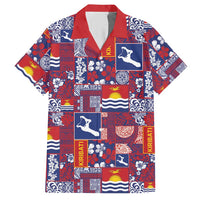 Kiribati Tekeraoi n te Kiritimati Hawaiian Shirt Pacific Patchwork Xmas Vibes LT9 Red - Polynesian Pride