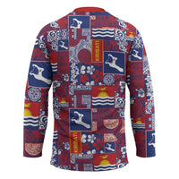 Kiribati Tekeraoi n te Kiritimati Hockey Jersey Pacific Patchwork Xmas Vibes LT9 - Polynesian Pride