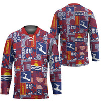 Kiribati Tekeraoi n te Kiritimati Hockey Jersey Pacific Patchwork Xmas Vibes LT9 - Polynesian Pride
