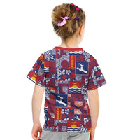 Kiribati Tekeraoi n te Kiritimati Kid T Shirt Pacific Patchwork Xmas Vibes LT9 - Polynesian Pride
