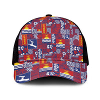 Kiribati Tekeraoi n te Kiritimati Mesh Trucker Cap Pacific Patchwork Xmas Vibes - Polynesian Pride