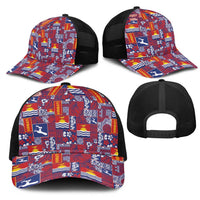 Kiribati Tekeraoi n te Kiritimati Mesh Trucker Cap Pacific Patchwork Xmas Vibes LT9 - Polynesian Pride