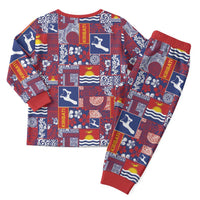Kiribati Tekeraoi n te Kiritimati Christmas Pajama Set Pacific Patchwork Xmas Vibes LT9 - Polynesian Pride