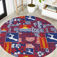 Kiribati Tekeraoi n te Kiritimati Round Carpet Pacific Patchwork Xmas Vibes - Polynesian Pride