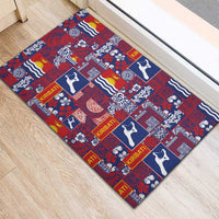 Kiribati Tekeraoi n te Kiritimati Rubber Doormat Pacific Patchwork Xmas Vibes - Polynesian Pride