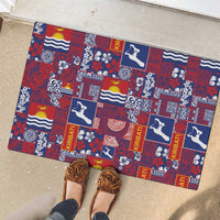 Kiribati Tekeraoi n te Kiritimati Rubber Doormat Pacific Patchwork Xmas Vibes - Polynesian Pride