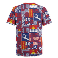 Kiribati Tekeraoi n te Kiritimati Rugby Jersey Pacific Patchwork Xmas Vibes LT9 - Polynesian Pride