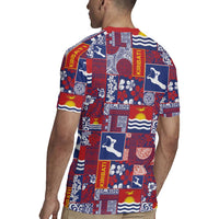 Kiribati Tekeraoi n te Kiritimati Rugby Jersey Pacific Patchwork Xmas Vibes LT9 - Polynesian Pride