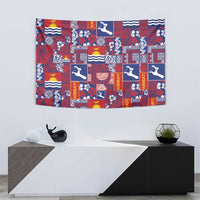 Kiribati Tekeraoi n te Kiritimati Tapestry Pacific Patchwork Xmas Vibes - Polynesian Pride