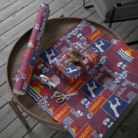 Kiribati Tekeraoi n te Kiritimati Wrapping Paper Pacific Patchwork Xmas Vibes LT9 - Polynesian Pride