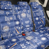 Marshall Islands Merry Christmas Back Car Seat Cover Pacific Patchwork Xmas Vibes - Polynesian Pride