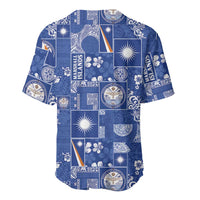 Marshall Islands Merry Christmas Baseball Jersey Pacific Patchwork Xmas Vibes LT9 - Polynesian Pride