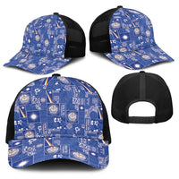 Marshall Islands Merry Christmas Baseball Net Cap Pacific Patchwork Xmas Vibes LT9 - Polynesian Pride