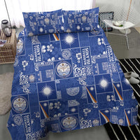 Marshall Islands Merry Christmas Bedding Set Pacific Patchwork Xmas Vibes - Polynesian Pride