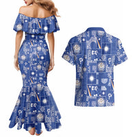 Marshall Islands Merry Christmas Couples Matching Mermaid Dress and Hawaiian Shirt Pacific Patchwork Xmas Vibes LT9 - Polynesian Pride