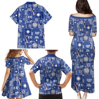 Marshall Islands Merry Christmas Family Matching Puletasi and Hawaiian Shirt Pacific Patchwork Xmas Vibes - Polynesian Pride