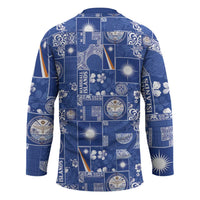 Marshall Islands Merry Christmas Hockey Jersey Pacific Patchwork Xmas Vibes LT9 - Polynesian Pride