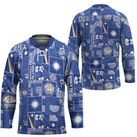 Marshall Islands Merry Christmas Hockey Jersey Pacific Patchwork Xmas Vibes LT9 - Polynesian Pride