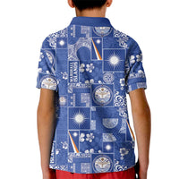 Marshall Islands Merry Christmas Kid Polo Shirt Pacific Patchwork Xmas Vibes LT9 - Polynesian Pride
