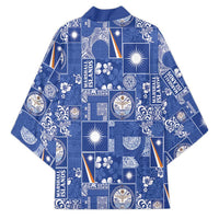 Marshall Islands Merry Christmas Kimono Pacific Patchwork Xmas Vibes - Polynesian Pride