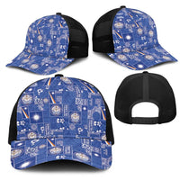 Marshall Islands Merry Christmas Mesh Trucker Cap Pacific Patchwork Xmas Vibes LT9 - Polynesian Pride
