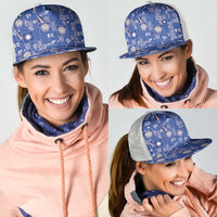 Marshall Islands Merry Christmas Mesh Trucker Cap Pacific Patchwork Xmas Vibes LT9 - Polynesian Pride