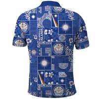 Marshall Islands Merry Christmas Polo Shirt Pacific Patchwork Xmas Vibes LT9 - Polynesian Pride