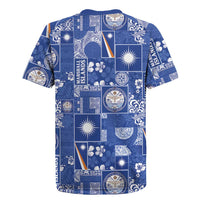 Marshall Islands Merry Christmas Rugby Jersey Pacific Patchwork Xmas Vibes LT9 - Polynesian Pride