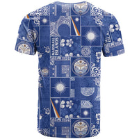 Marshall Islands Merry Christmas T Shirt Pacific Patchwork Xmas Vibes LT9 - Polynesian Pride