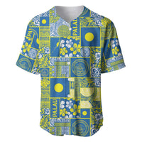 Palau Ungil Kurismas Baseball Jersey Pacific Patchwork Xmas Vibes LT9 Green - Polynesian Pride