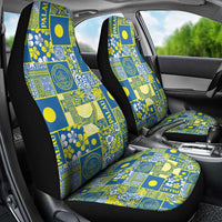 Palau Ungil Kurismas Car Seat Cover Pacific Patchwork Xmas Vibes - Polynesian Pride
