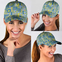 Palau Ungil Kurismas Classic Cap Pacific Patchwork Xmas Vibes - Polynesian Pride
