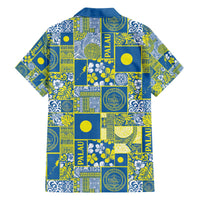 Palau Ungil Kurismas Family Matching Off The Shoulder Long Sleeve Dress and Hawaiian Shirt Pacific Patchwork Xmas Vibes - Polynesian Pride