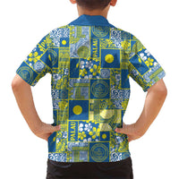 Palau Ungil Kurismas Family Matching Puletasi and Hawaiian Shirt Pacific Patchwork Xmas Vibes LT9 - Polynesian Pride