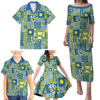 Palau Ungil Kurismas Family Matching Puletasi and Hawaiian Shirt Pacific Patchwork Xmas Vibes LT9 - Polynesian Pride