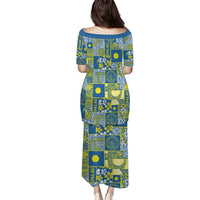 Palau Ungil Kurismas Family Matching Puletasi and Hawaiian Shirt Pacific Patchwork Xmas Vibes LT9 - Polynesian Pride