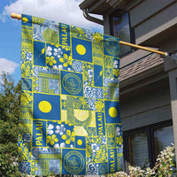 Palau Ungil Kurismas Garden Flag Pacific Patchwork Xmas Vibes - Polynesian Pride