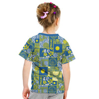 Palau Ungil Kurismas Kid T Shirt Pacific Patchwork Xmas Vibes LT9 - Polynesian Pride