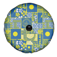 Palau Ungil Kurismas Spare Tire Cover Pacific Patchwork Xmas Vibes - Polynesian Pride