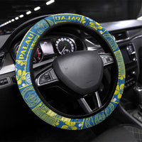 Palau Ungil Kurismas Steering Wheel Cover Pacific Patchwork Xmas Vibes - Polynesian Pride