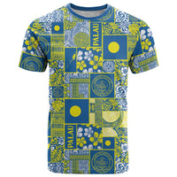 Palau Ungil Kurismas T Shirt Pacific Patchwork Xmas Vibes LT9 Green - Polynesian Pride