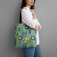 Palau Ungil Kurismas Tote Bag Pacific Patchwork Xmas Vibes - Polynesian Pride