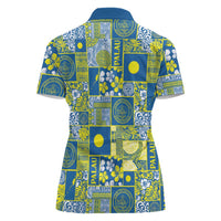 Palau Ungil Kurismas Women Polo Shirt Pacific Patchwork Xmas Vibes LT9 - Polynesian Pride