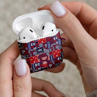 Red Samoa Manuia Le Kerisimasi AirPods Case Pacific Patchwork Xmas Vibes LT9 - Polynesian Pride