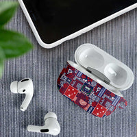 Red Samoa Manuia Le Kerisimasi AirPods Case Pacific Patchwork Xmas Vibes LT9 - Polynesian Pride
