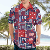 Red Samoa Manuia Le Kerisimasi Hawaiian Shirt Pacific Patchwork Xmas Vibes LT9 - Polynesian Pride