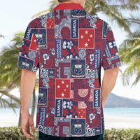 Red Samoa Manuia Le Kerisimasi Hawaiian Shirt Pacific Patchwork Xmas Vibes LT9 - Polynesian Pride