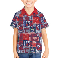 Red Samoa Manuia Le Kerisimasi Hawaiian Shirt Pacific Patchwork Xmas Vibes LT9 - Polynesian Pride