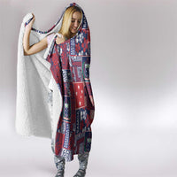 Red Samoa Manuia Le Kerisimasi Hooded Blanket Pacific Patchwork Xmas Vibes LT9 - Polynesian Pride